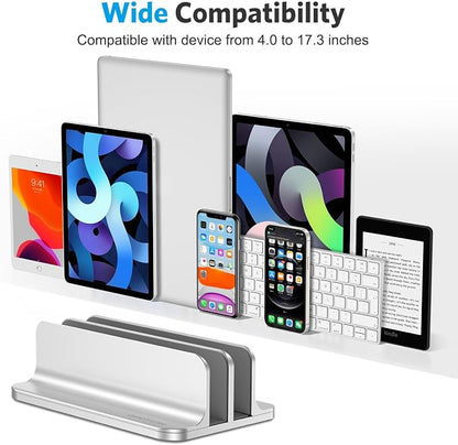 OMOTON Vertical Laptop Stand, Double Desktop Stand Holder - Image 3