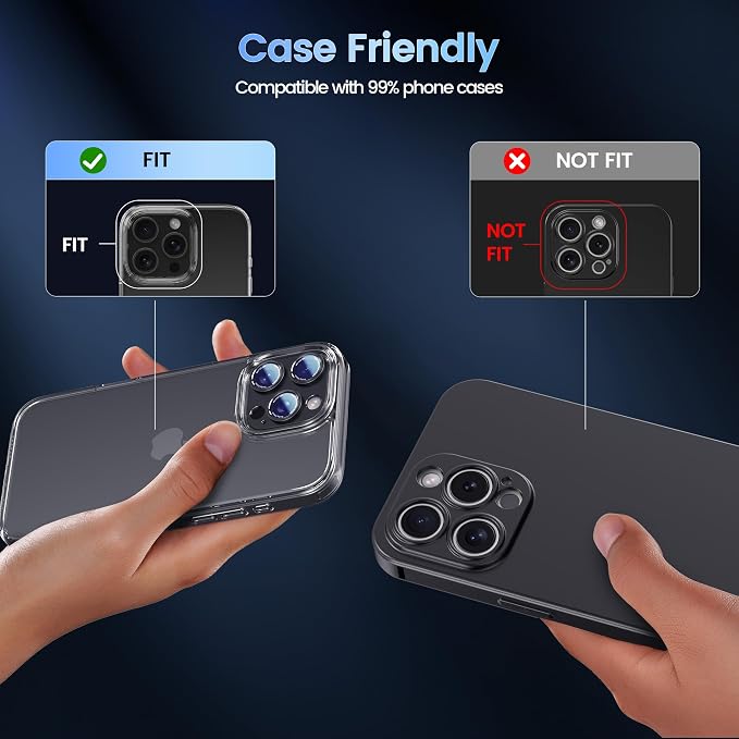 CACOE for iPhone 15 Pro/15 Pro Max Camera Lens Protector - Image 8