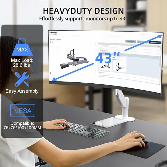 Suptek Single Monitor Mount, Ultrawide Monitor Arm Mount Single Desk Mount - Image 2