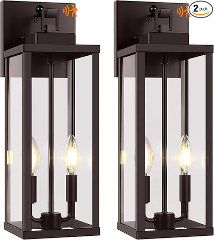 BesLowe 18” Upgraded Motion Sensor Outdoor Wall Lights, Dusk to Dawn Porch by BringYouBrightFuture