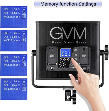 LED Video Light GVM 672S CRI97+ TLCI97+ 22000lux Dimmable Bi-color 3200K-5600K - Image 4