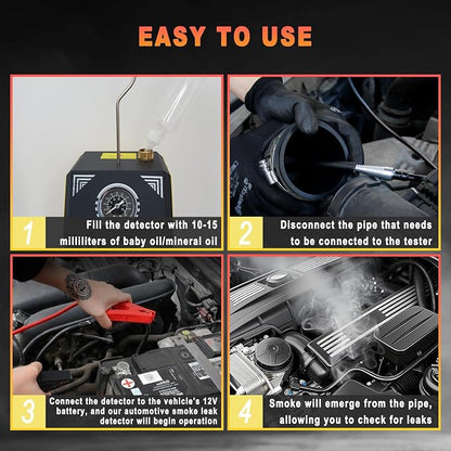 Automotive Smoke Machine with Built-in Air Pump and Pressure Gauge, Adjustable - Image 5