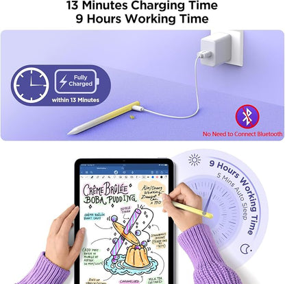 Apple iPad Pencil Alternative, 15Min Fast Charge, Palm Rejection & Tilt - Image 3