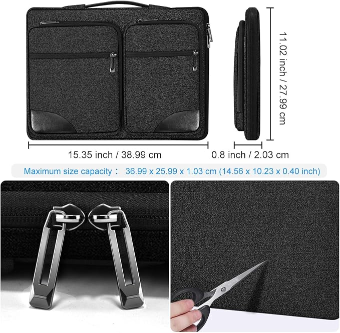 ZINZ Laptop Case 15 15.6 16 inches Sleeve Slim Briefcase Spill-Resistant Handbag - Image 2