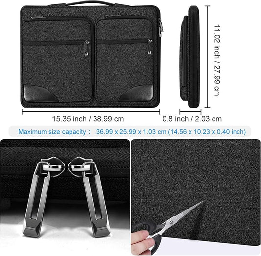 ZINZ Laptop Case 15 15.6 16 inches Sleeve Slim Briefcase Spill-Resistant Handbag - Image 2