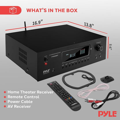 Pyle 1000W Bluetooth Home Theater Receiver - Image 6