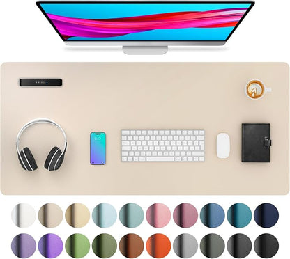 Aothia Leather Desk Pad Protector, Mouse Pad, Office Desk Mat, Non-Slip PU by Aothia