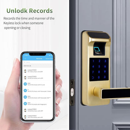Smart Door Lock, Heavy Duty 5 in 1 Keyless Entry Door Lock, Full App Control - Image 3
