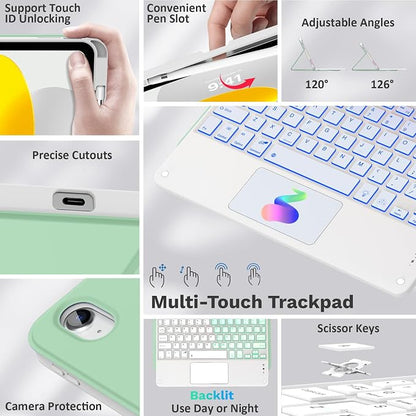 MoKo Touch Keyboard Case for iPad 11th Generation 11 inch 2025, iPad 10th - Image 3
