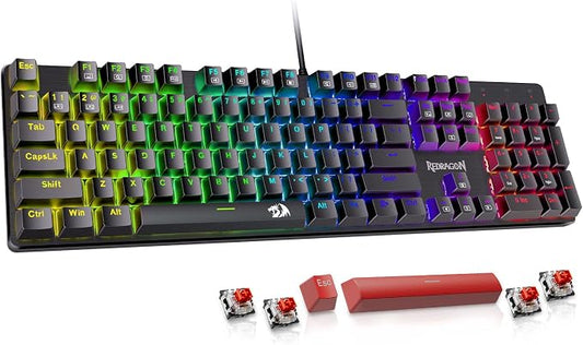 Redragon Mechanical Gaming Keyboard Wired, 11 Programmable Backlit Modes by REDRAGON