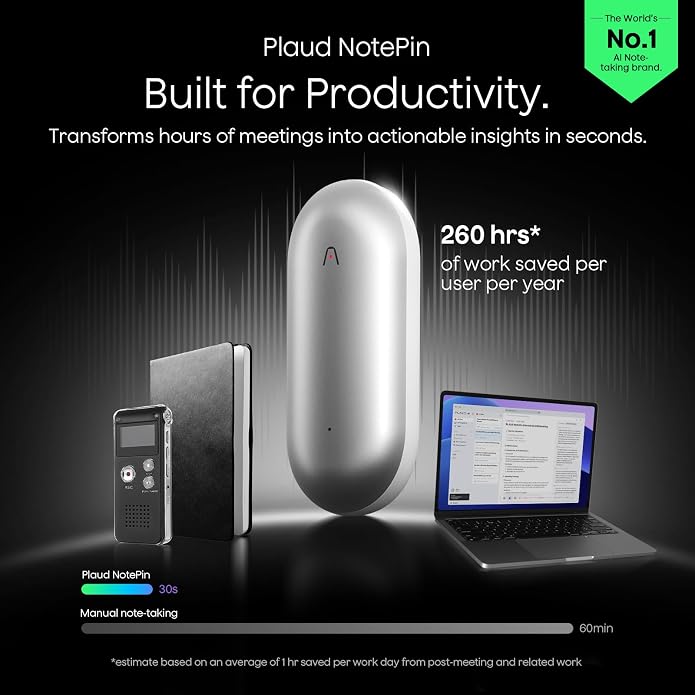 Plaud NotePin AI Voice Recorder, Voice Recorder - Image 5