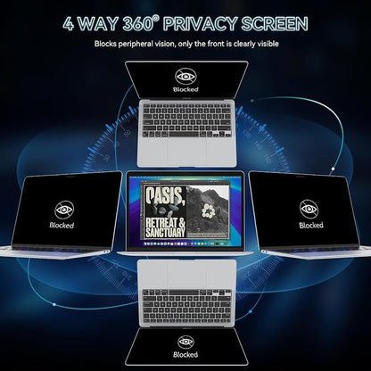 360° Privacy Screen for MacBook Pro 13 Inch/MacBook Air 13 in, 4 Way Privacy - Image 2