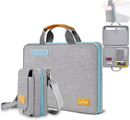 Laptop Case 15.6 Inch Briefcase Military-Grade Protection by ZinMark