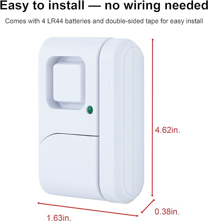 UltraPro Personal Security Window and Door Alarm, 12 Pack, DIY Protection - Image 2
