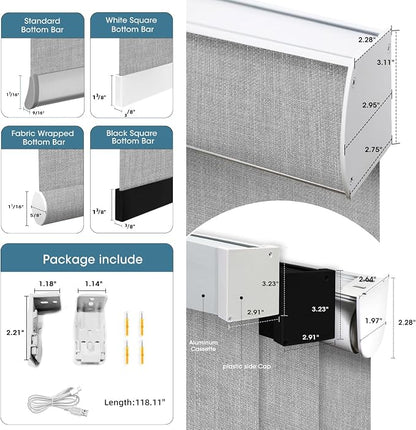 SmartWings Motorized 100% Blackout Shades Blinds, Custom Size, Cordless Window - Image 6