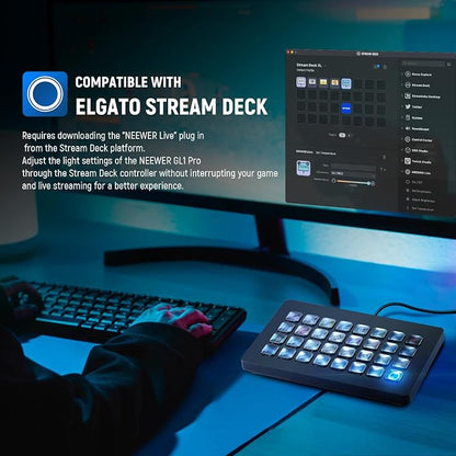 NEEWER GL1 PRO 15.5" Key Light for Streaming, Video Lighting - Image 6