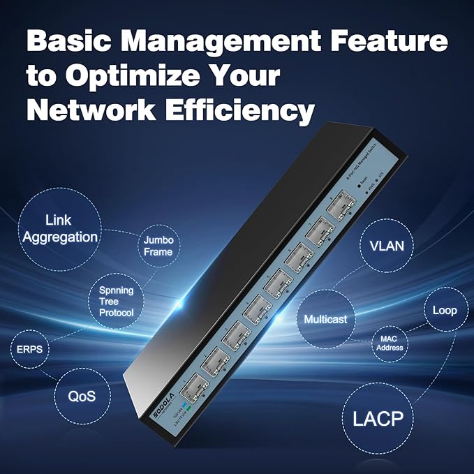 SODOLA 8 Port 10G Web Managed Switch, 8X10G SFP+ Ports, Link - Image 5