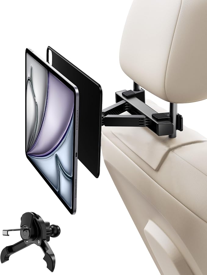KU XIU Magnetic iPad Holder for Car Headrest, Backseat Tablet Car Mount for for by KUXIU