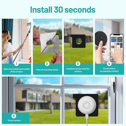 2K Indoor Dome Window Security Camera, 5G & 2.4GHz Dual Band WiFi Camera - Image 2