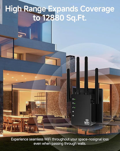 WiFi Extender Signal Booster for Home, WiFi Extender, Long Range up to 12880 Sq - Image 4