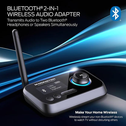 Monster Bluetooth Transmitter & Receiver, 2-in-1 Bluetooth Audio Adapter - Image 2