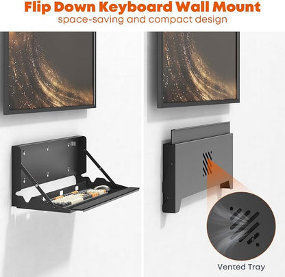 Flip Down Keyboard Tray Wall-Mount - Image 2