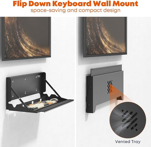 Flip Down Keyboard Tray Wall-Mount - Image 2