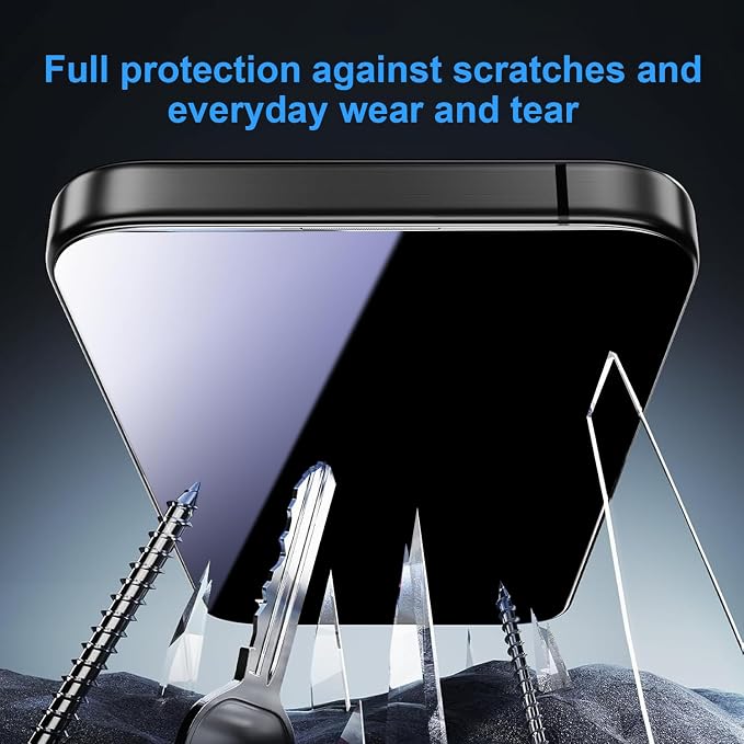 OneFish for iPhone 16e/13/13 Pro/14 Privacy Screen Protector, 4-Way 360° - Image 3