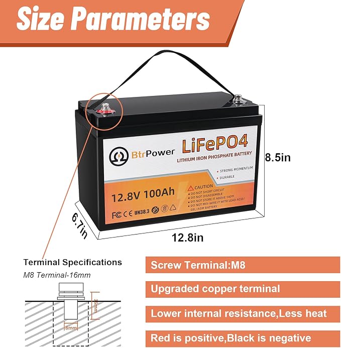 2 Pack 12v 100ah lithium battery lifepo4 24v lithium iron phosphate deep cycle - Image 2