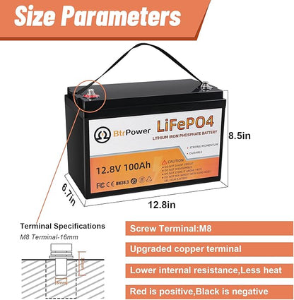 2 Pack 12v 100ah lithium battery lifepo4 24v lithium iron phosphate deep cycle - Image 2
