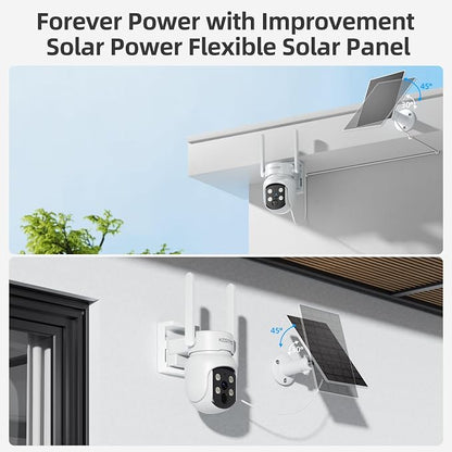 Solar Security Cameras Wireless Outdoor, 4MP Solar Powered, 8 Cam kit, Color - Image 4