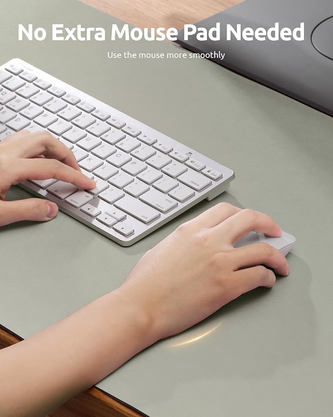 YSAGi Leather Desk Protector, Office Mat, Large Mouse Mat, Non-Slip PU Leather - Image 3