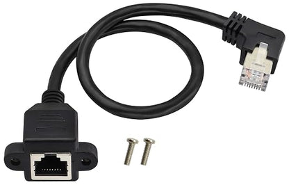 90 Degree Cat 6 Ethernet Cable Right Bend Angle RJ45 Male to Female Shielded - Image 6