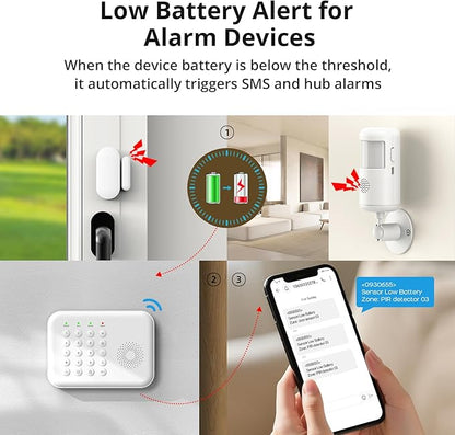 PGST Home Security System, Keyboard WiFi+GSM/4G Wireless Alarm System - Image 7