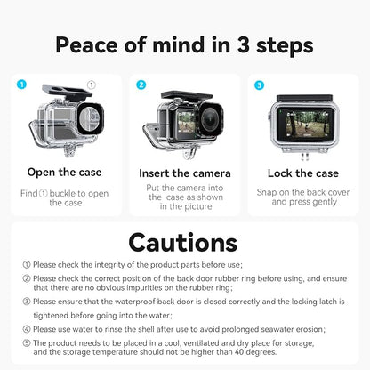 TELESIN Waterproof Case for DJI Action 5 Pro Action 4/3 Camera, - Image 9