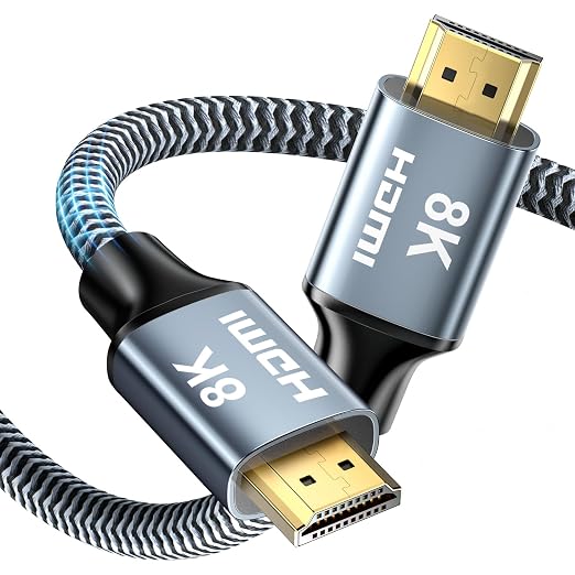 8K HDMI Cable 1ft, 48Gbps High Speed HDMI 2.1 Cable, HDMI Cord 8K@60Hz 4K@120Hz by CABNEER