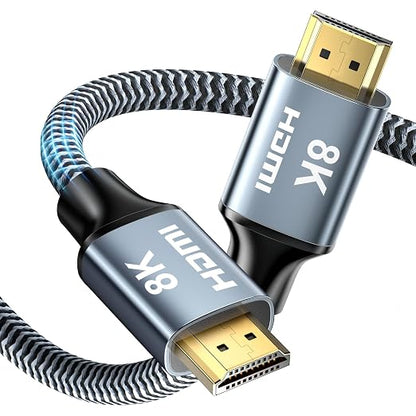 8K HDMI Cable 1ft, 48Gbps High Speed HDMI 2.1 Cable, HDMI Cord 8K@60Hz 4K@120Hz by CABNEER