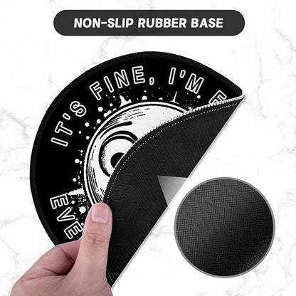 ITNRSIIET Round Mouse Pad with Stitched Edge Premium-Textured Waterproof - Image 3