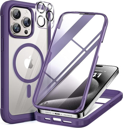 Miracase Magnetic for iPhone 15 Pro Case Full-Body Bumper Phone case by Miracase