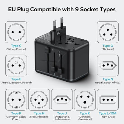 MOMAX Universal Travel Adapter, 70W GaN Travel Plug Adapter - Image 7