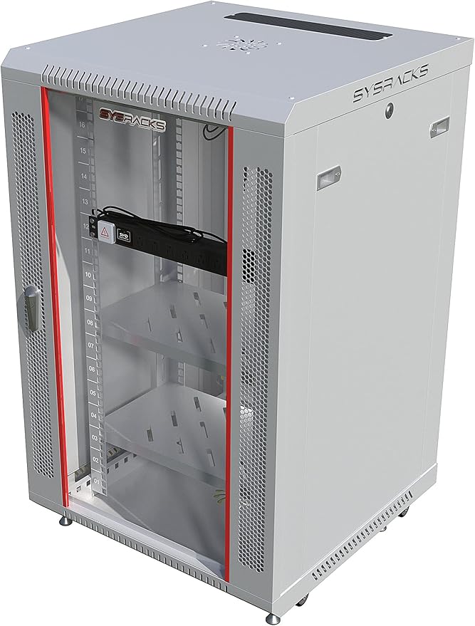 18U Wall Mount Server Rack Cabinet 24” Deep, 19” Network & AV Enclosure by SYSRACKS
