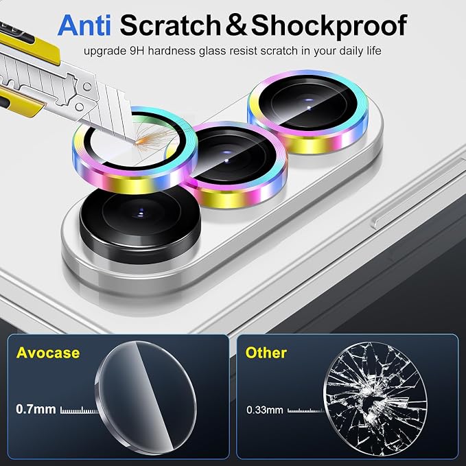 for Samsung Galaxy Z Fold 7 Camera Lens Protector, Individual Metal Ring - Image 3