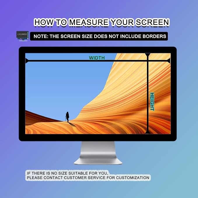 Hanging Computer Privacy Screen Protector Shield 25 inch 16:9 Widescreen - Image 2