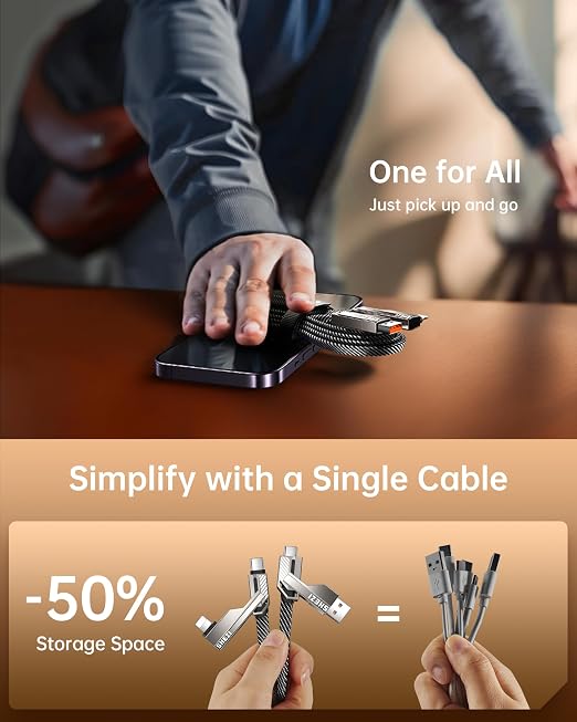 4-in-1 Long USB C Cable 10FT Compatible - Image 7