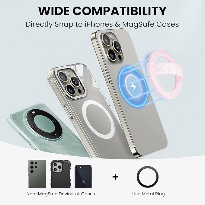 Magnetic Silicone Ring Grip Phone Holder, Loop Grip Phone Holder, Magnetic - Image 4