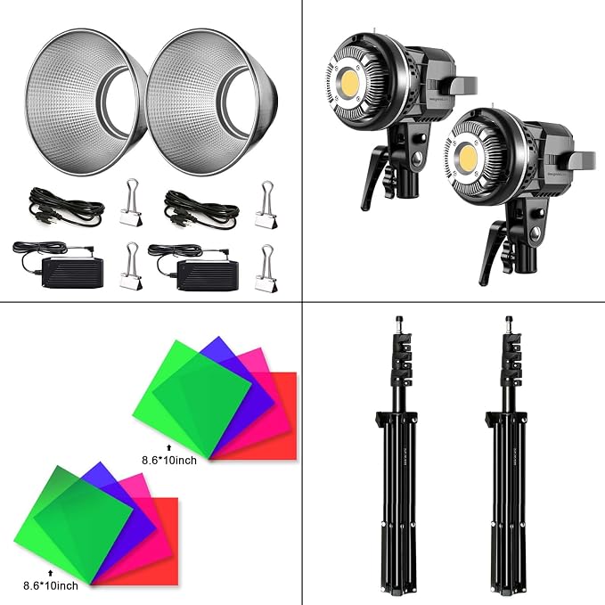 GVM 80W Video Light with Bowens Mount 2PCS LED Continuous Video Light with - Image 8