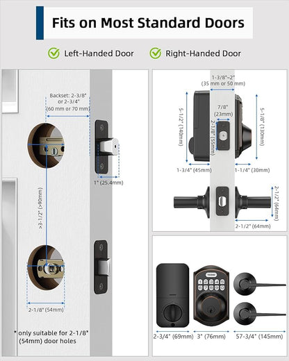TEEHO TE001L Keyless Entry Door Lock - Image 6