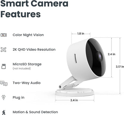 Feit Electric Indoor Security Camera, 2K WiFi Indoor Camera - Image 3