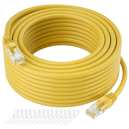 Cat5e Ethernet Cable 100 FT, Long Cat 5e Internet Cable, Standard RJ45 Connector by Kxable