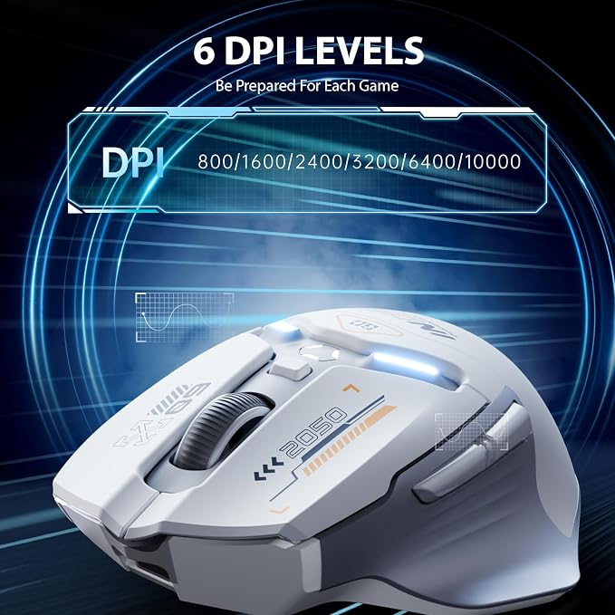 INPHIC IN9 Wireless Gaming Mouse, True Tri-Mode Bluetooth/Type-C Wired/2.4G - Image 3